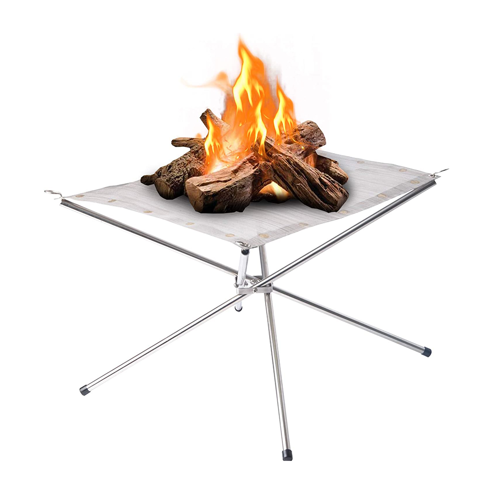 FEISTEL Foldable Portable Fire Pit for Camping Wood Burning Backyard Beach Barbecue Garden