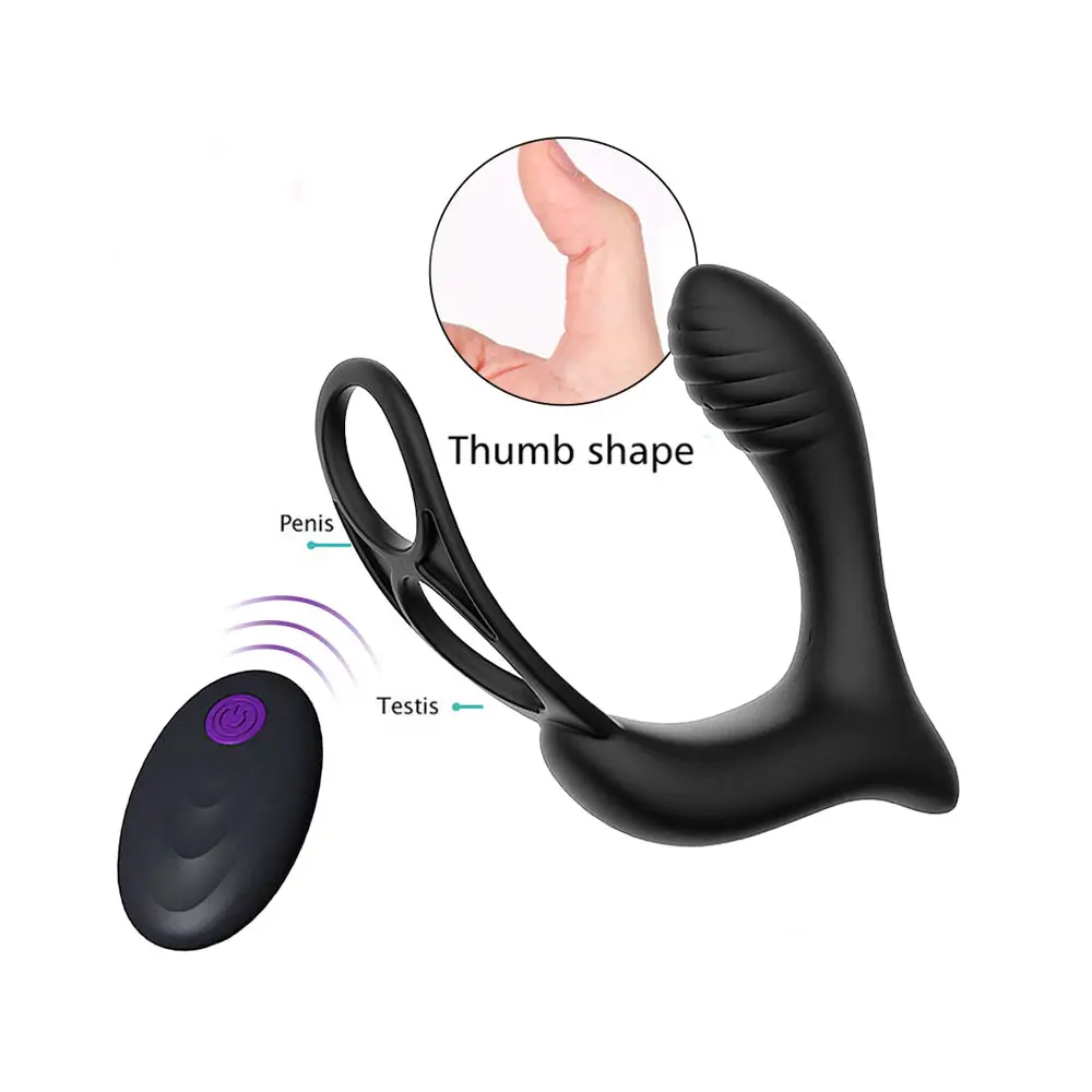 Adult Silicone Male Vibrator Prostate Massager Telescopic Sex Toy Cock Ring Anal Vibrator For Men Prostate Massager