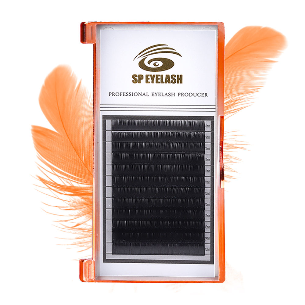 Ресницы из искусственной норки prime silk lash для наращивания ellipse flat eyelash of SP Lashes