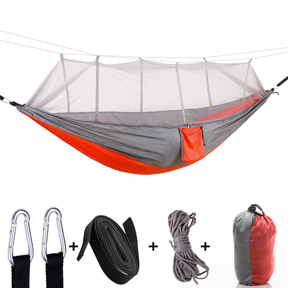Nylon Portable With Net Parachute Mosquito Hammock For Glamping Luxury