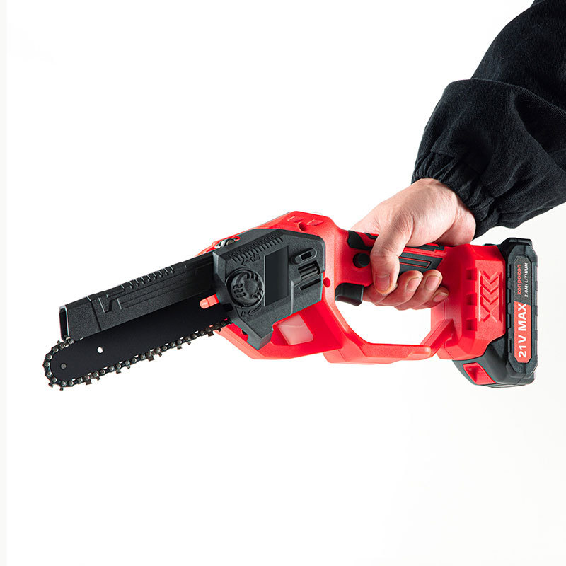 6'' 21v Battery Powered Pruning Mini Chainsaw Machines Handheld Electric Tree Cutting Cordless Chain Saw Woodworking