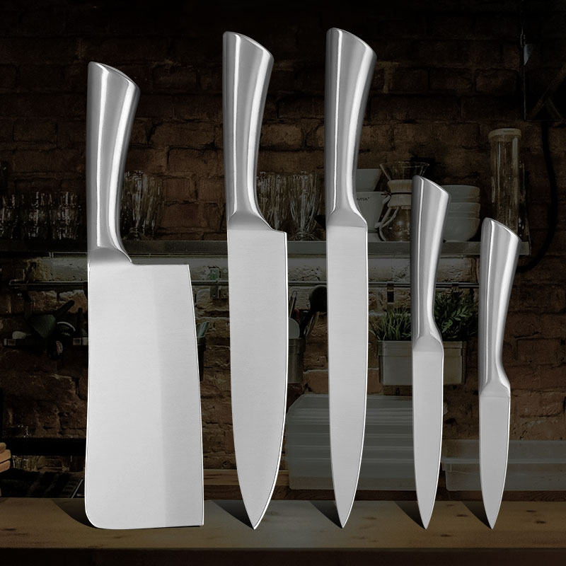 Hot Selling Kitchen Chef Utility Fruit Paring Kitchen Knife Set With Special Metal PP Block
