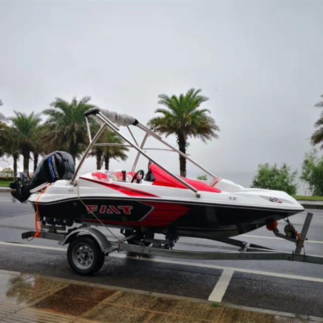 red and white mini fiberglass speed boat boat hull for sale