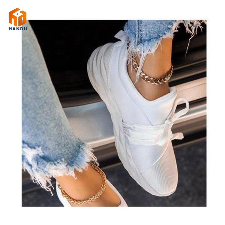 Stock wholesale women's trendy hiking sneakers fitness walking style running casual shoes