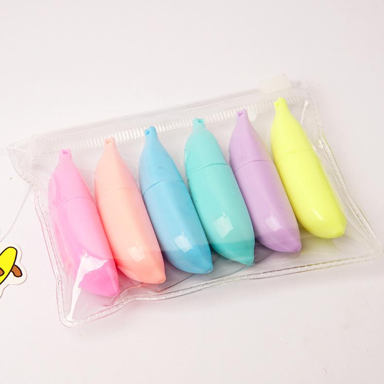 Mini Macaron Highlighter Marker Pen Text Markers Focus for Student and kids cute Highlighters