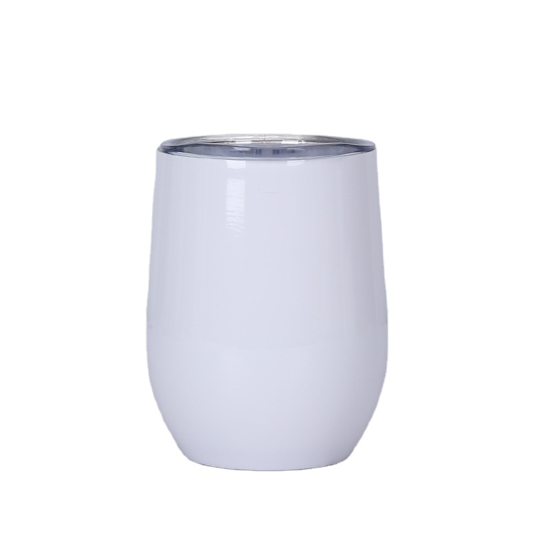 Sublimation Blank tumbler with Lid and Straw Cup Heat Transfer Double Wall Insulated Stainless Steel White Tumblers
