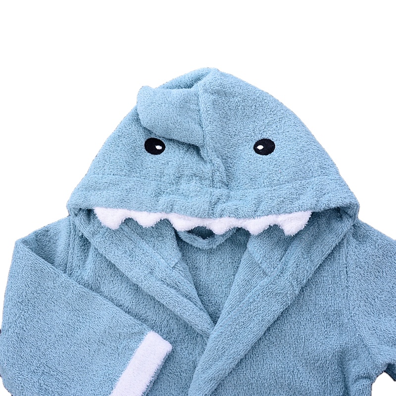 Kids Terry Cloth 100% Cotton Hooded bathrobe kids pajamas for Girl and Boy