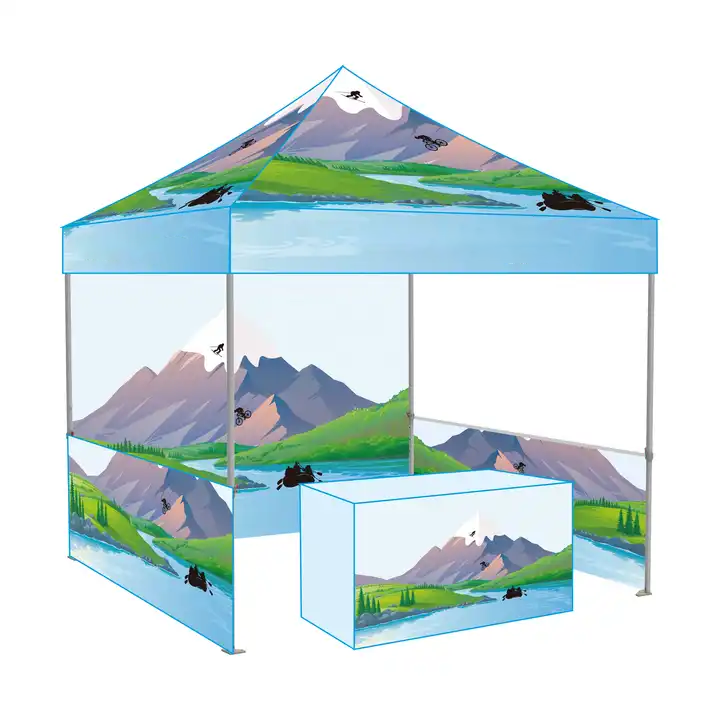 Custom 10x10 Outdoor Commercial Promotional Display Tent 3x3 Folding Gazebo Booth Canopies for Trade Show Events
