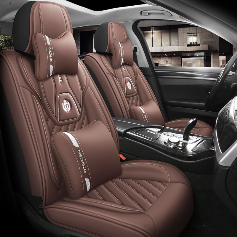 Free Shipping Cheap Price 5D Luxury Liner Auto Car Seat Covers Cushion Full Set Well Fit Universal 5-Seats Car Model