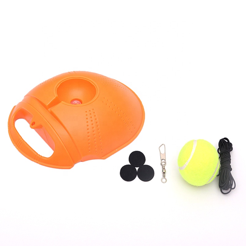 Wholesale high quality Plastic circular base rebound solo tennis trainer set with rope for beginner