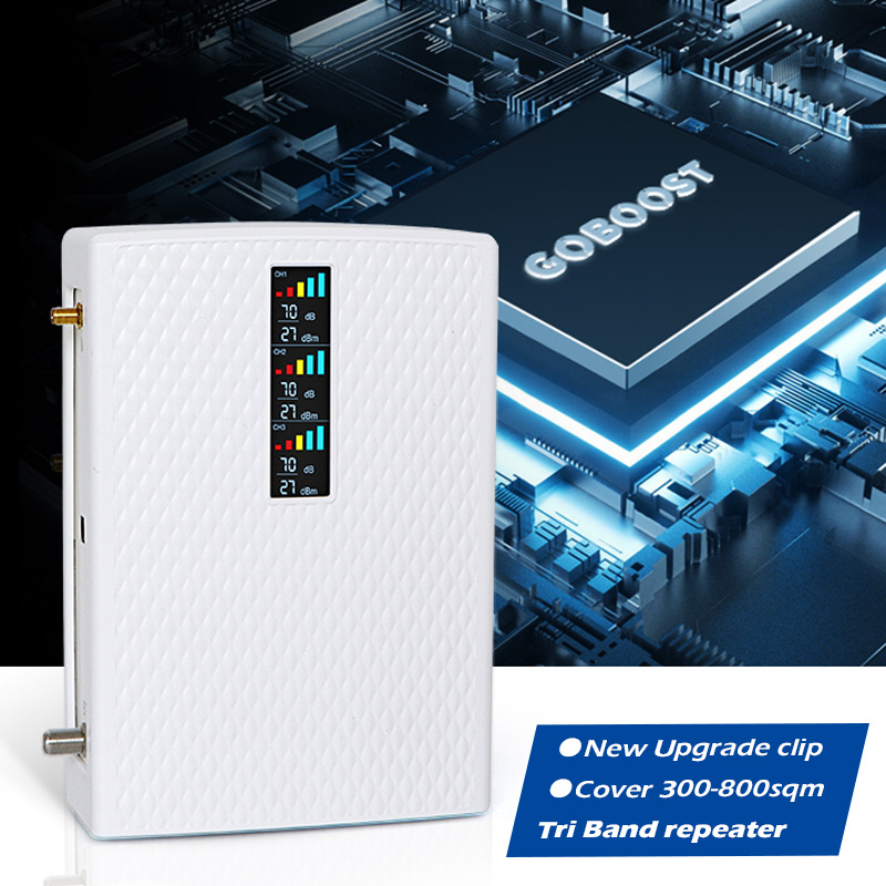 Goboost высококачественный трехдиапазонный 900/1800/2100 МГц с AGC/ALC функцией 2G 3G 4G усилитель/повторитель сигнала мобильного телефона