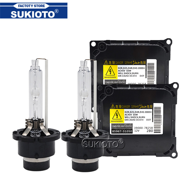 Комплект ксеноновых фар SUKIOTO 55 Вт Xenon D4S D2R D2C D2S HID, комплект ксеноновых фар 6000K 4300K 8000K DDLT003 85967-51050 для Toyota Lexus HID Kit