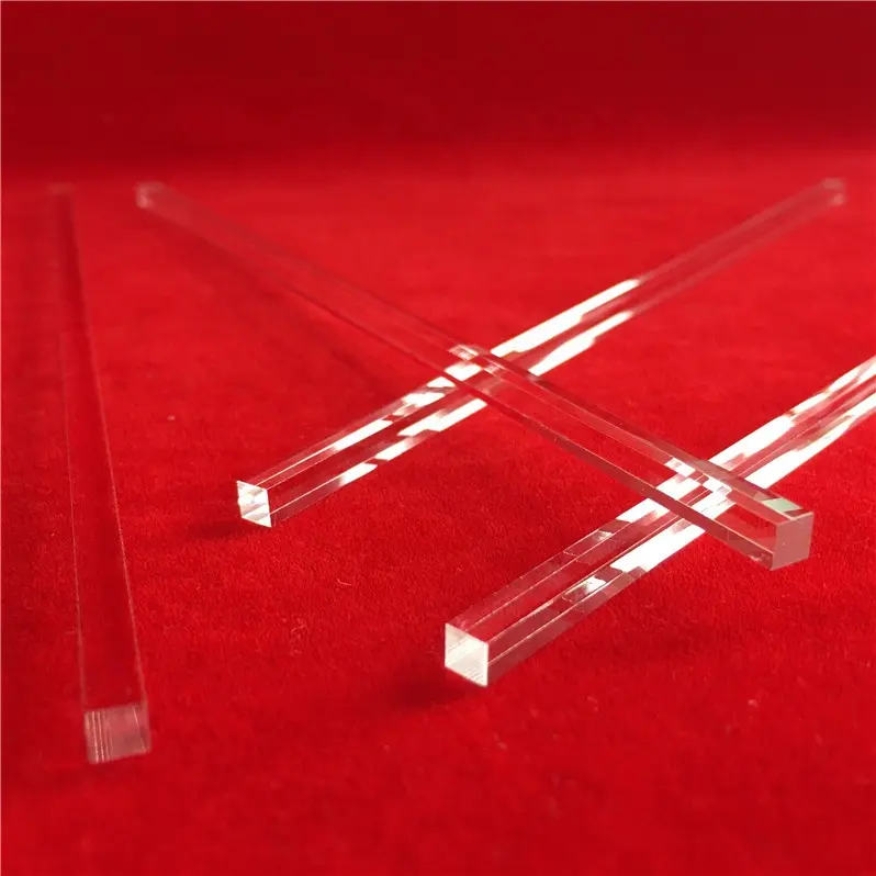 Polishing customize square transparent quartz glass rod