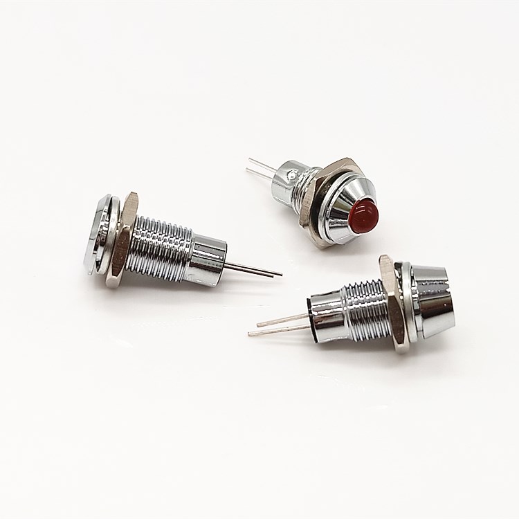 С открытым горлом 8 мм металлический световой индикатор 3V5V12V24V36V220V постоянного тока в переменный маленький светодиод лампы
