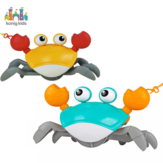 Konig Kids Hot Sale Gagets Bath Toy Animal Amphibious Wind Up Clockwork Crab Bath Toys