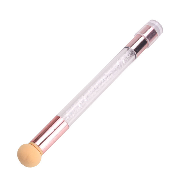 Double Head Nail Art Printing Stamping Pen Rhinestone Handle Printing Brush Nail Shading Printing Nail Sponge Silicone Pen