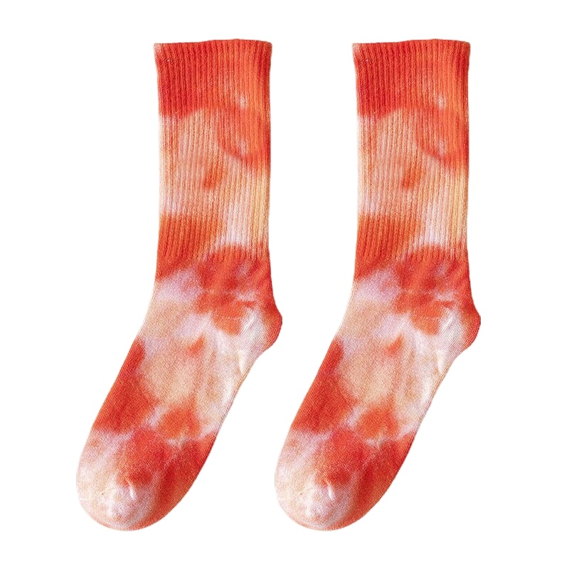 Цветные забавные хлопковые носки tye die
