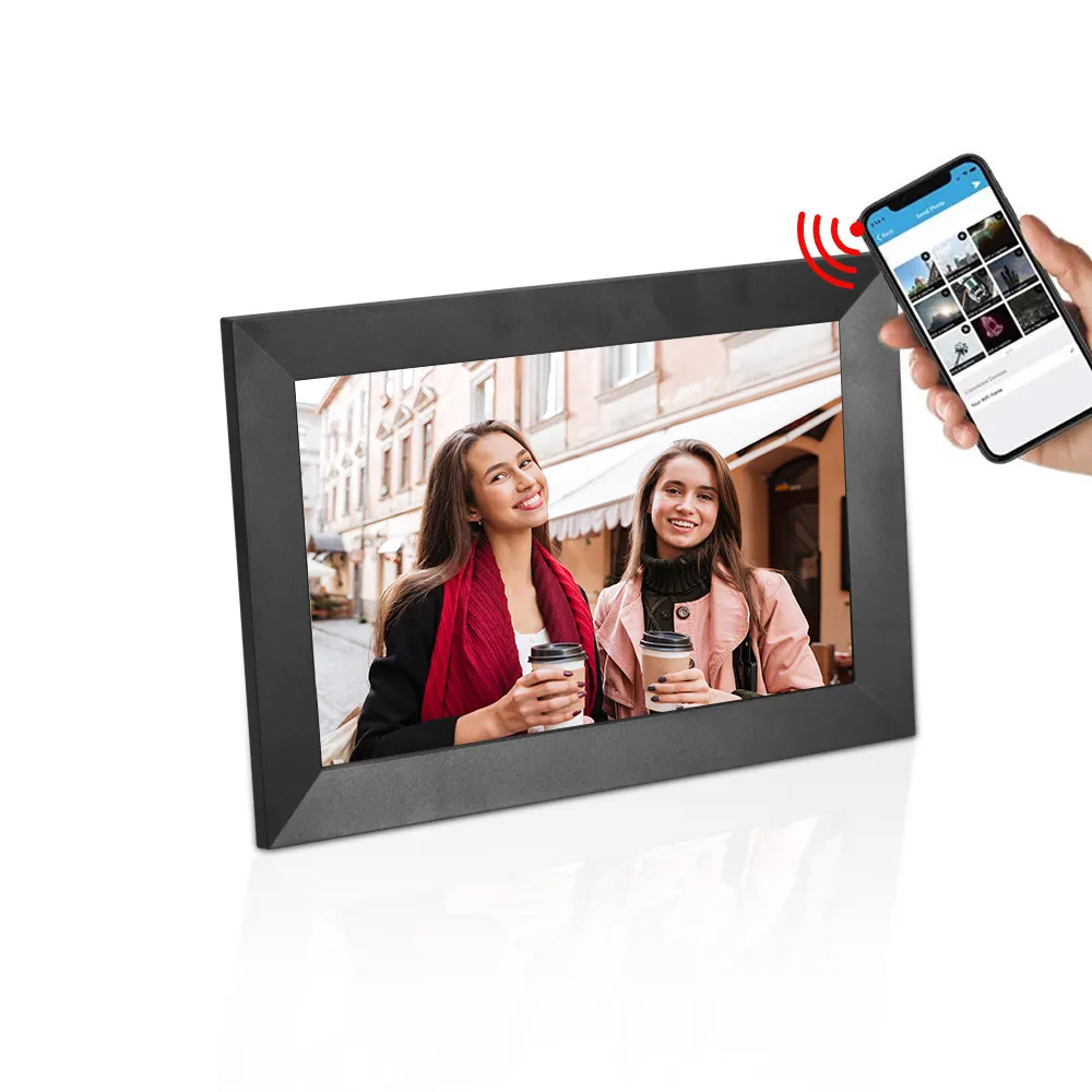 Best Selling 10" Android WiFi Upload Photos Videos Digital Photo Frame With Cloud App