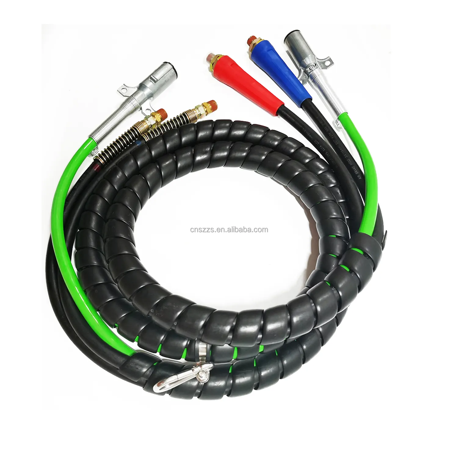 7-way trailer cable and point-type air brake hose 3 in 1, 12/15 ft