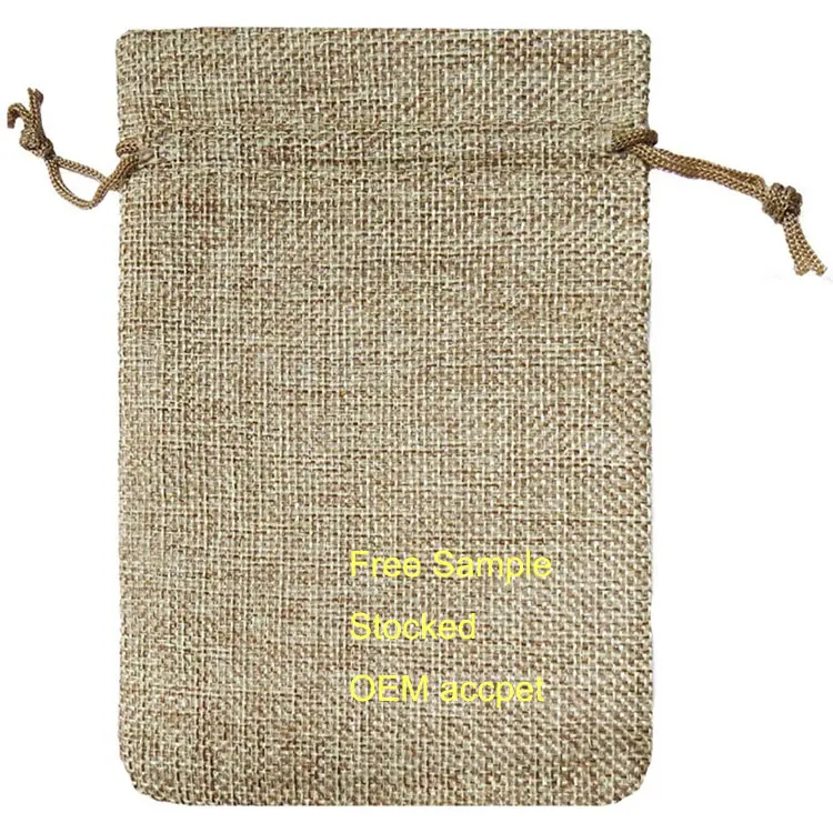 Eco Friendly Reusable Cotton Snacks Small Jewelry Bag Wedding Party Favor Gifts Burlap Muslin Drawstring Bags
