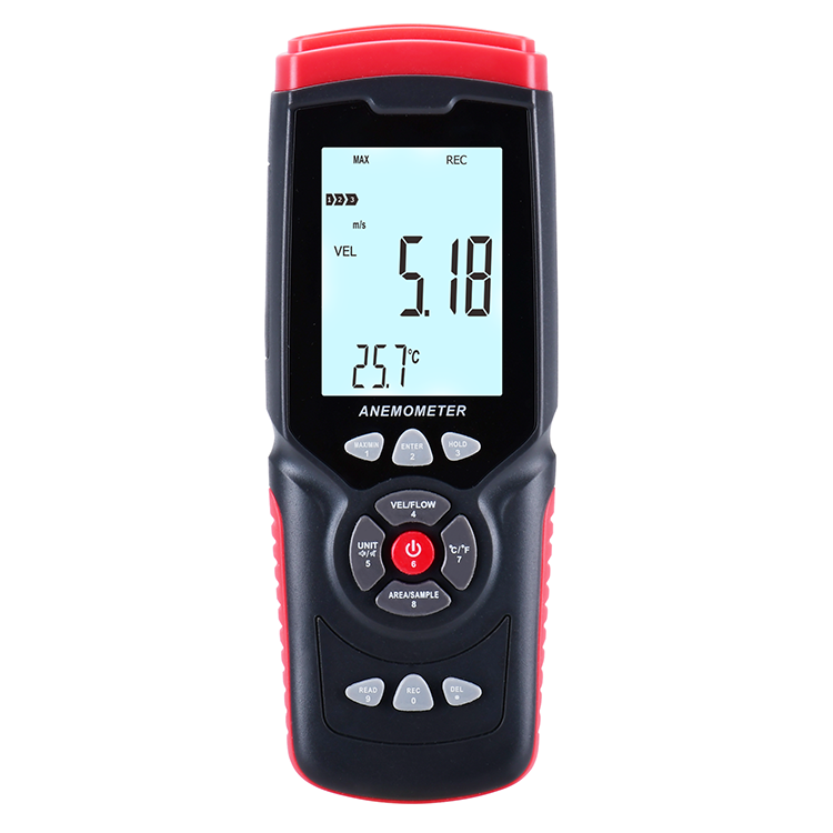 Multi-Purpose Anemometer professional instrument measurement of wind speed  temperature  and humidity