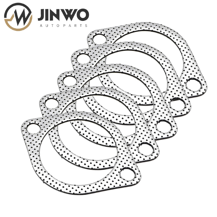 5Pcs Car Exhaust Flange Gasket 2.5 Inch Aluminum Exhaust Downstream Manifold Pipe Flange Gasket 2 Bolts Car Accessories