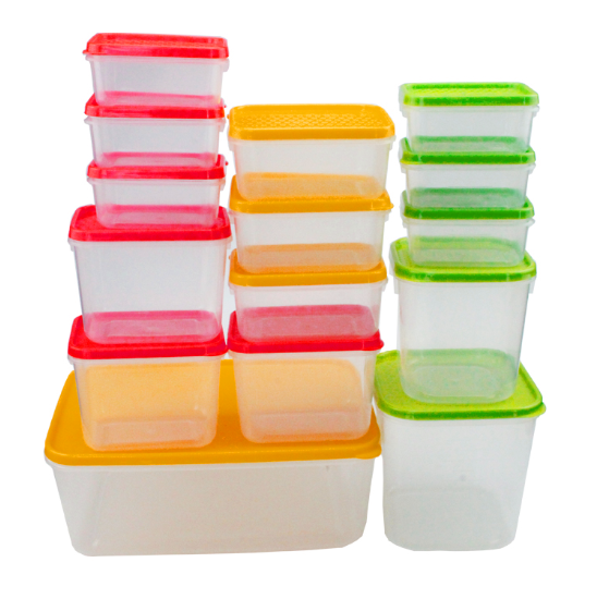 Wholesale 15PK Fresh Fruit Snacks Kitchen Plastic Container Sauce Food Box Crisper Storage boxes & bins