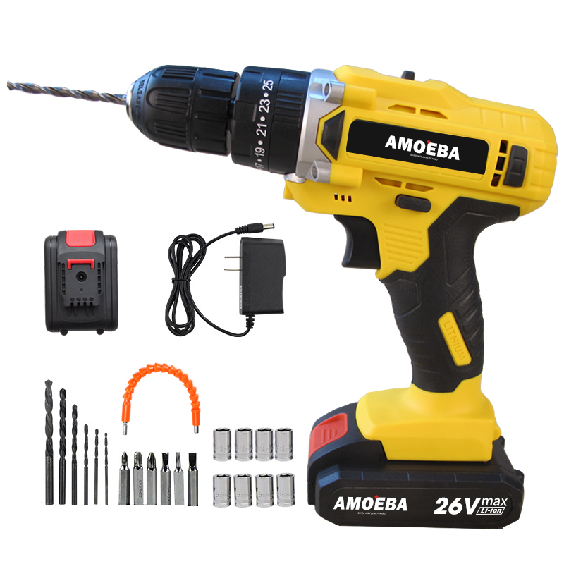 Good selling 28V taladro inalambrico Heavy Duty Hand Battery Hammer Drill Strong Power cordless drill tool set