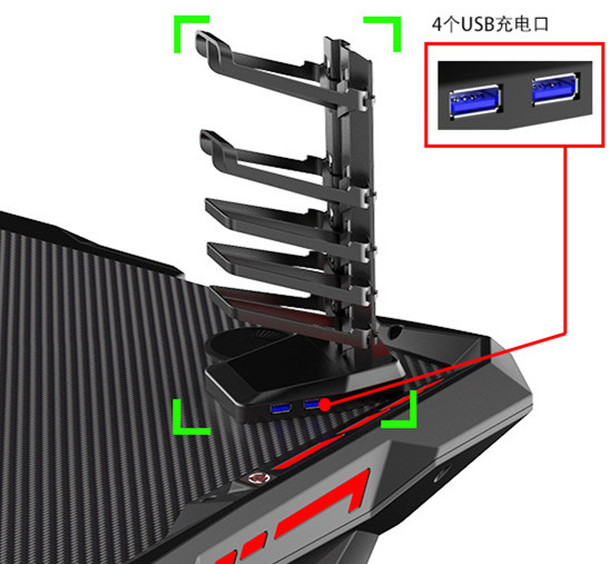 Пластиковая USB игровая ручка стойка 4 USB зарядный порт для ПК игровой стол