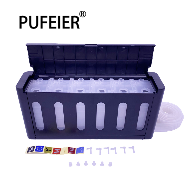 6 Color Luxury Empty DIY CISS Ink Tank Continuous Ink Supply System For Epson Canon HP Brother Inkjet Printer Universal CISS