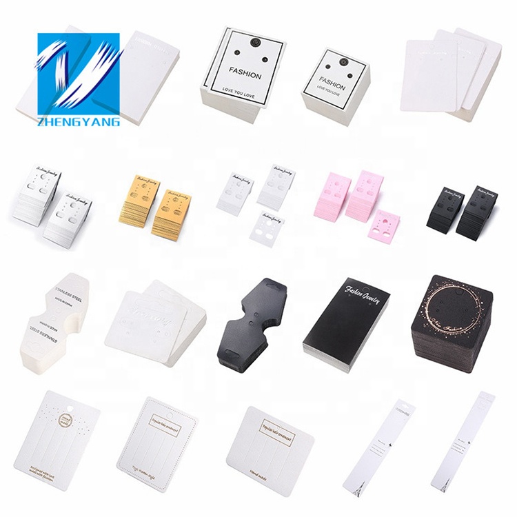 Fashion jewelry earring cards custom printed Eco Friendly paper jewellery packaging display card with logo