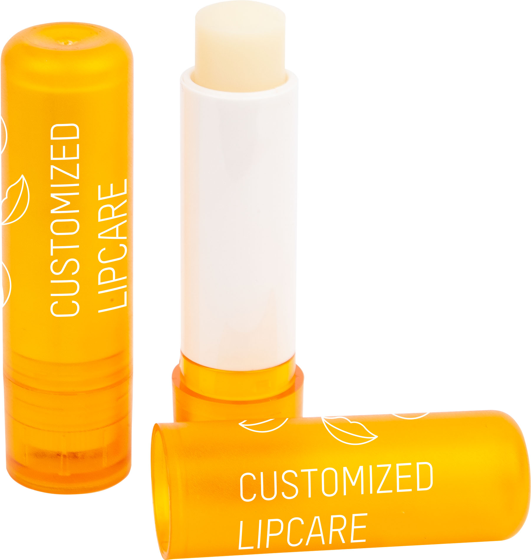 Made In Germany Customied Lipcare Personalized Lip Balm Premium Quality Hot Filling Natural Ingredients beeswax Yellow-orange
