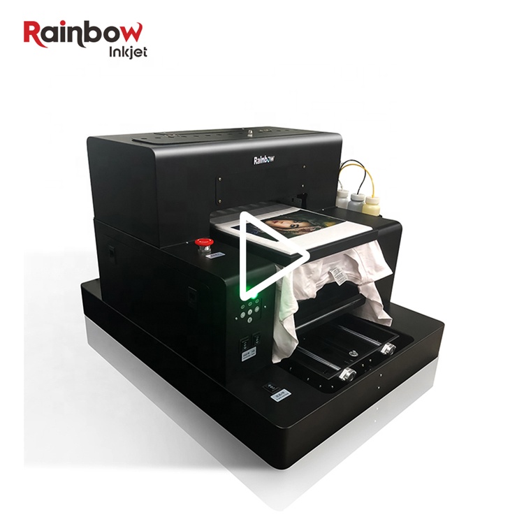 Rainbow A3 size clothes DTG printer direct to garment digital printer fabric t-shirt printing machine