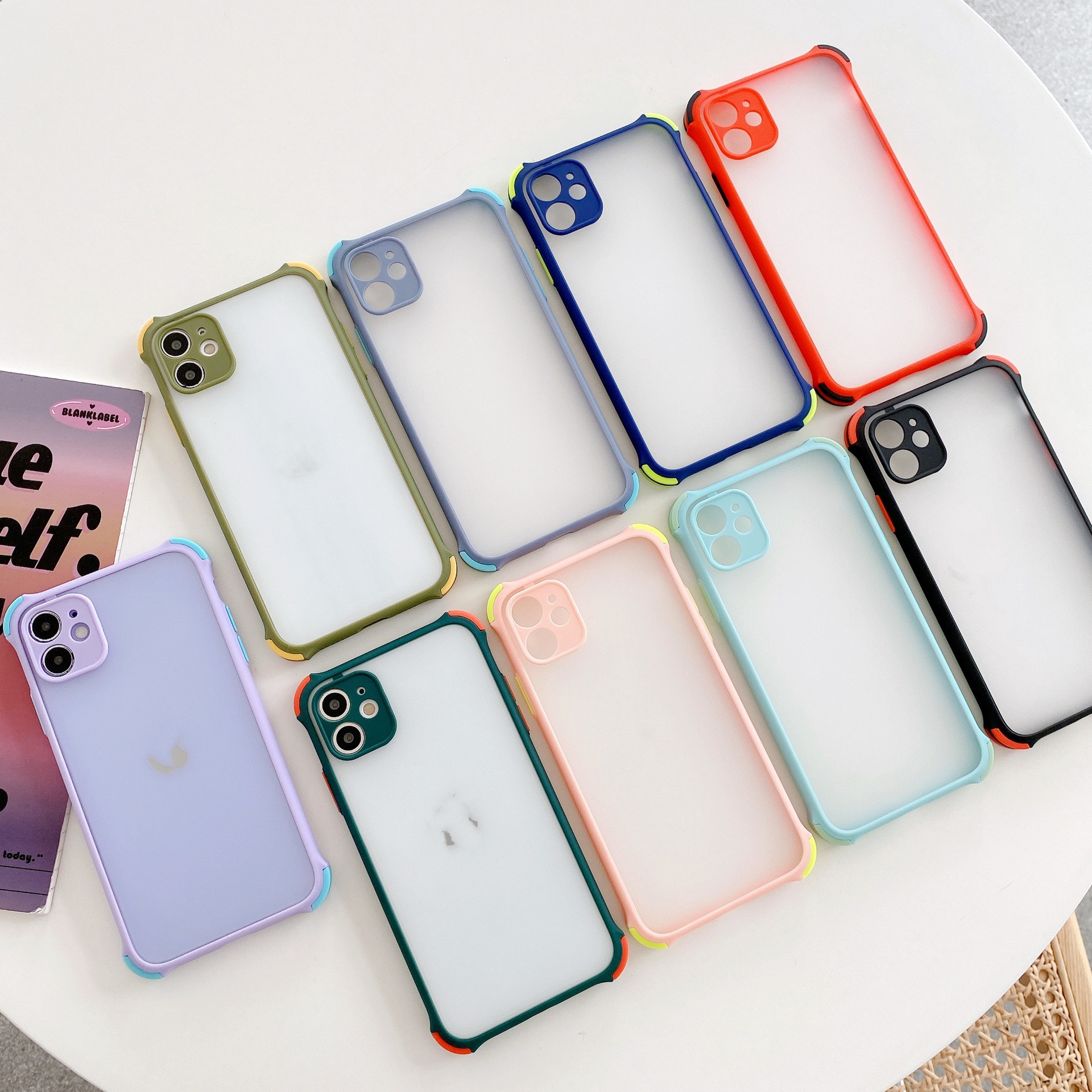 2020 Матовый ПК для Iphone 12 11 7 8 чехол прозрачный роскошный водонепроницаемый квадратный для Iphone Xr чехол для телефона