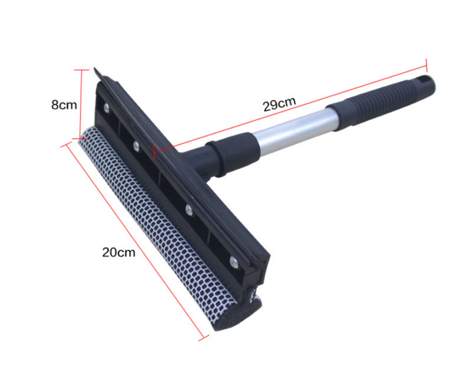 Hot sale and good quality Double Sided Spring Joint and Extensible Pole car window cleaning brush with soft sponge