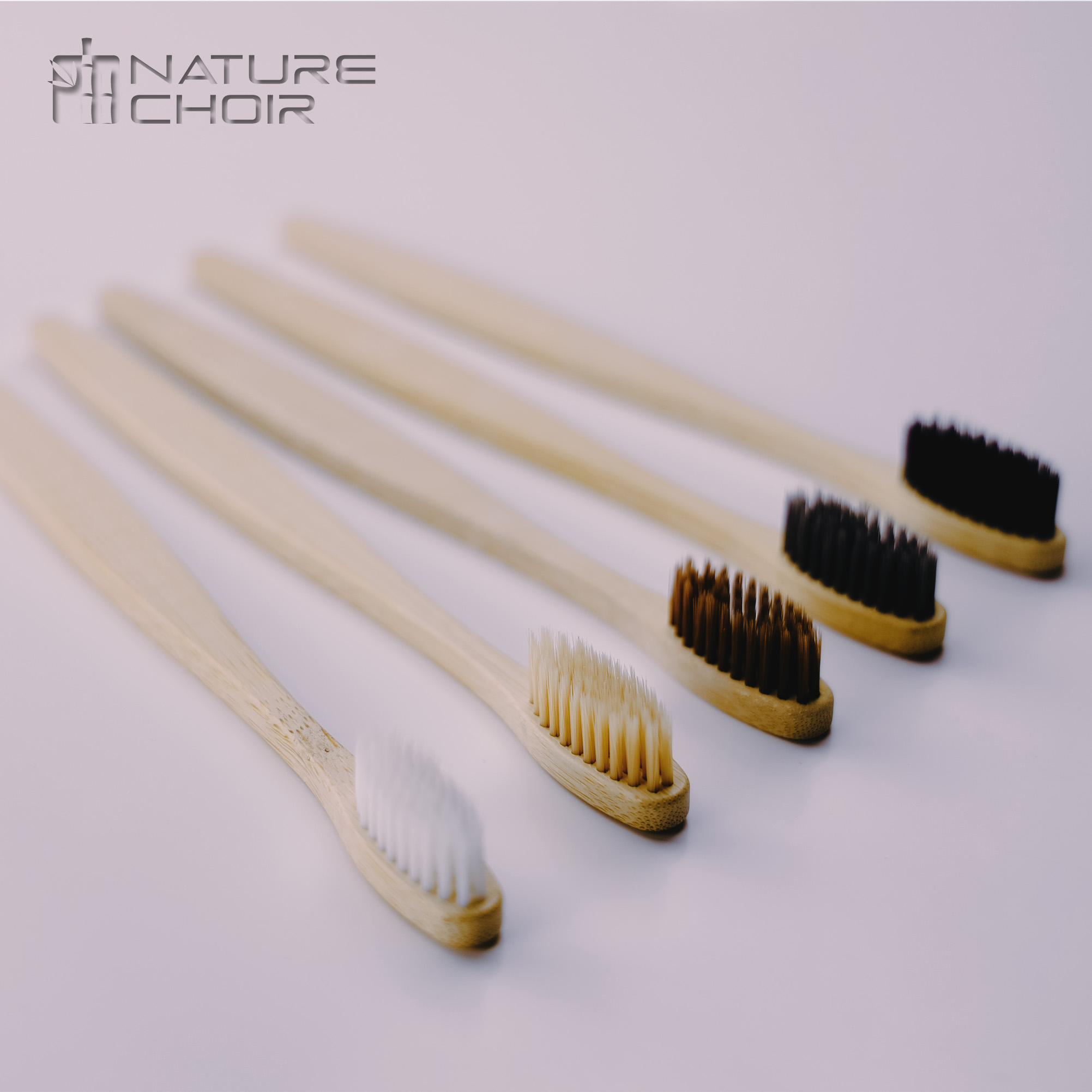 Wholesale Biodegradable Eco-friendly bamboo toothbrush 4 pack set for hotel and travel