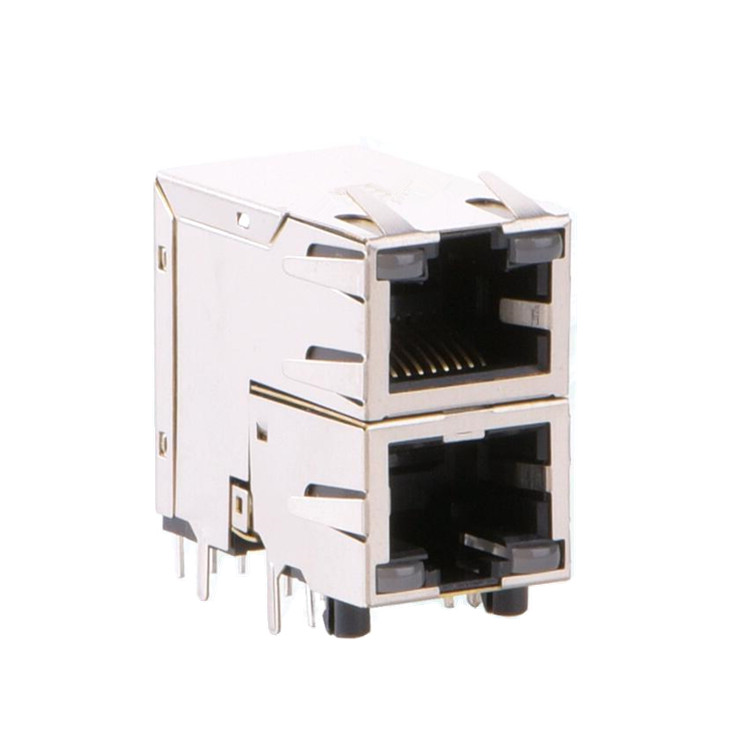 RJSAExxxxx2 без магнитного 8P8C PCB Модульный разъем сплит-типа RJ45 разъем 2X1
