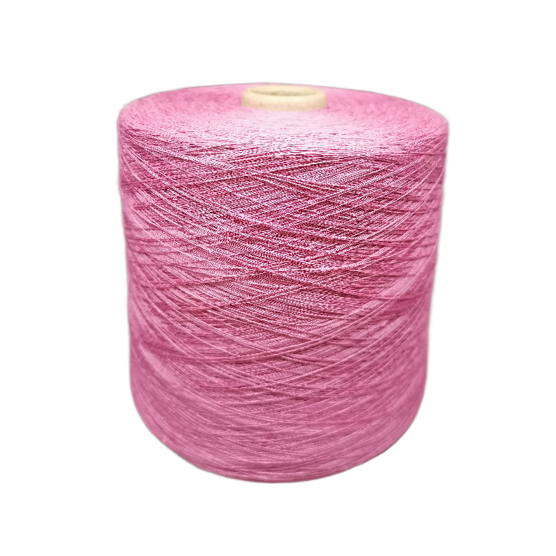 Low Price Linen Yarn 14S Purple Pink Cotton Linen Silk Blended Yarn for Knitting and Weaving