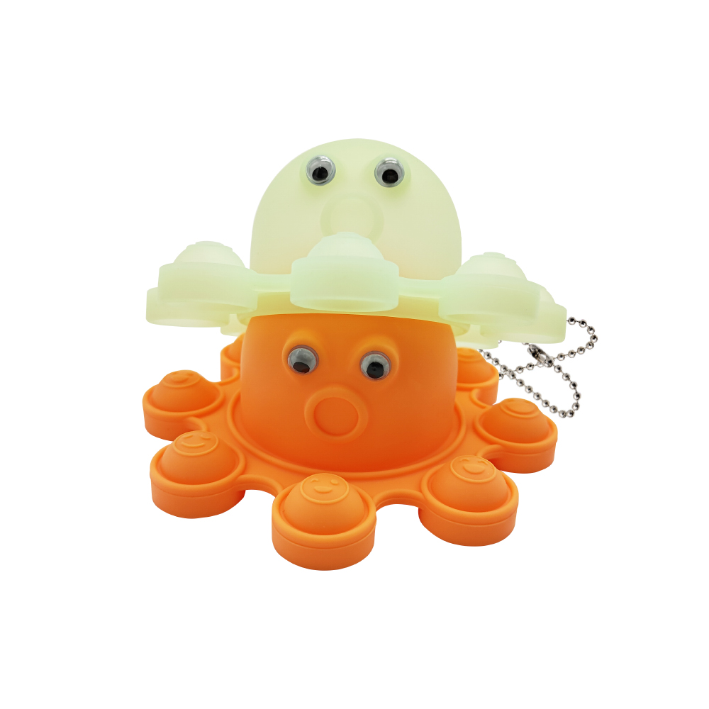 Factory Silicone Anxiety Relief Simple Popping Plush Bubble Octopus Toys for Kid