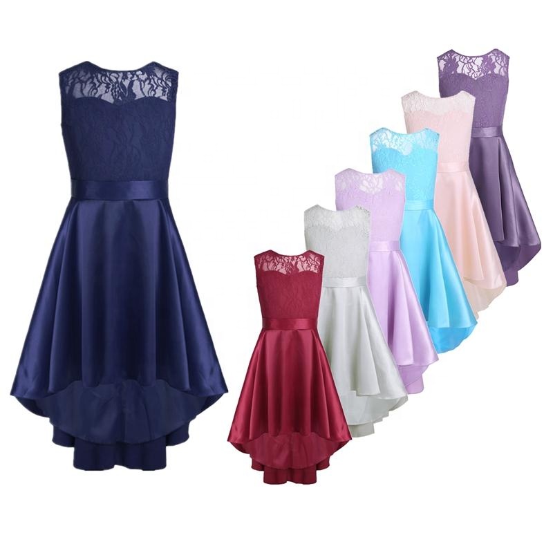 Kids Girls Party Clothing Princess Tulle Dresses Lace Ruffle Tutu Flower Girl Bridesmaid Birthday Party Dress
