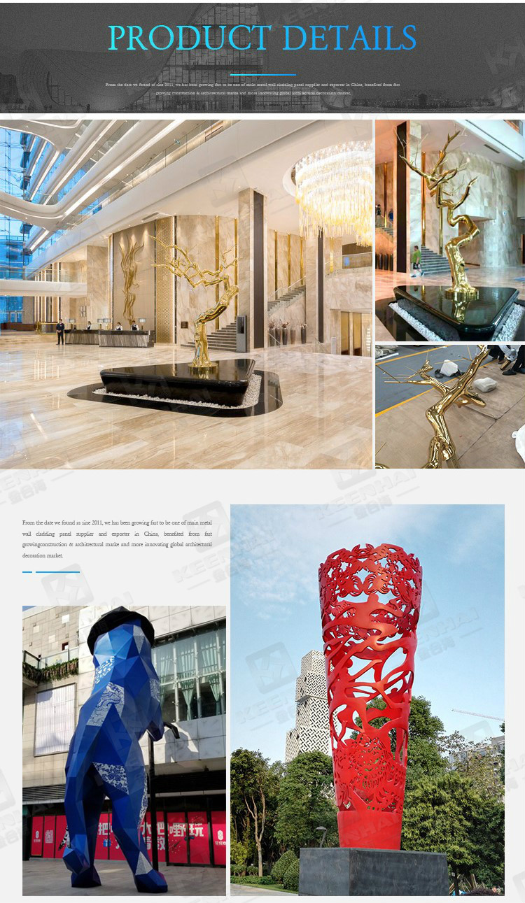 Large Statues Metal Garden Sculpture Stainless Steel Abstract Sculpture