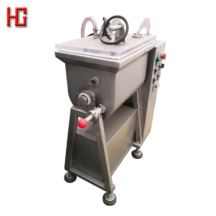 20L double paddle sausage meat mixers / vacuum meat mixing machine for meat processing