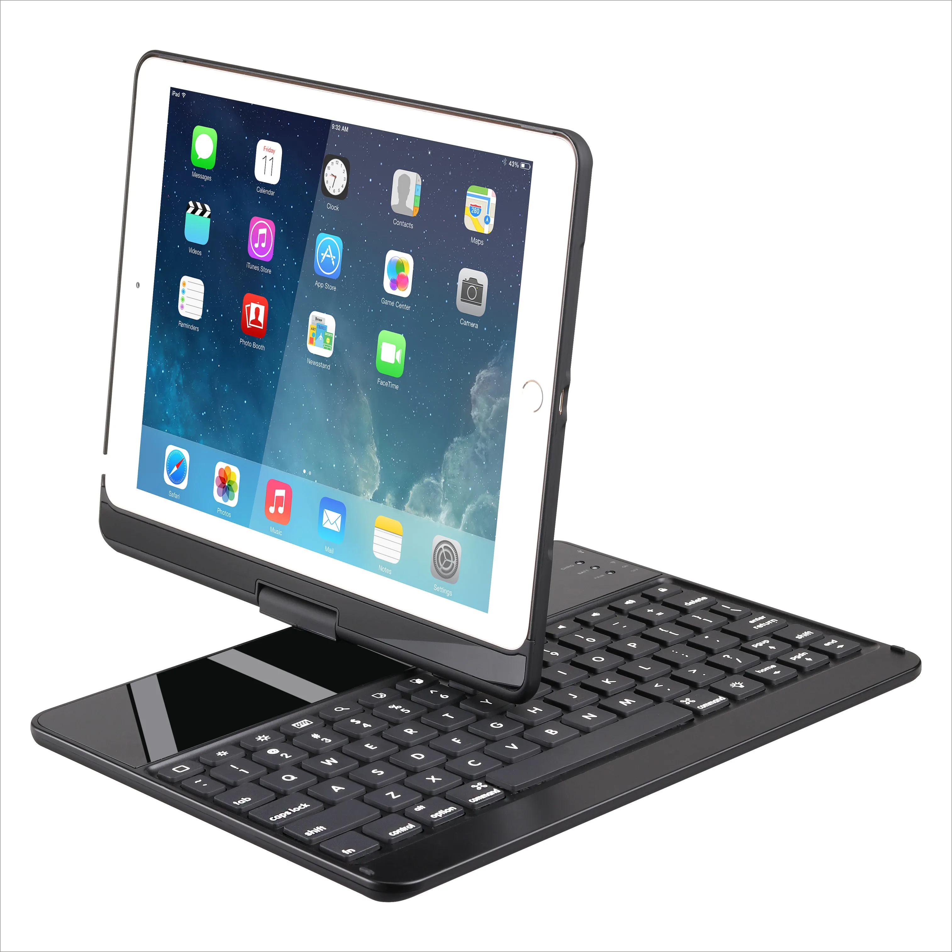 Беспроводная клавиатура для ipad 360 градусов Клавиатура чехол Мини RGB клавиатура для ipad Apple