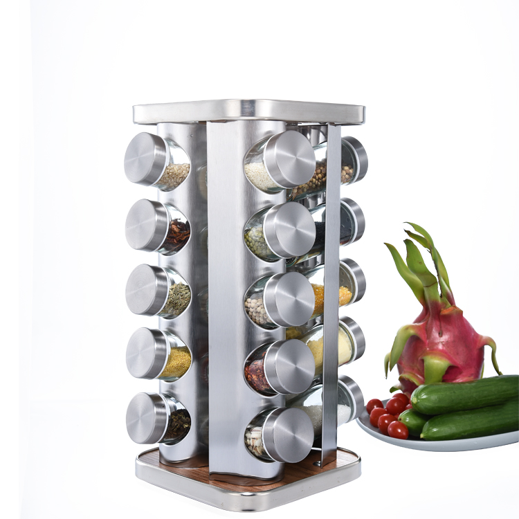 Kitchen Seasoning Dispenser Salt pepper Spice Hold Container Glass Bottle Condiment Shaker Jar