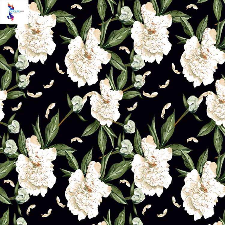 2019 New design hot selling 100% rayon printed fabric stock lot for dress