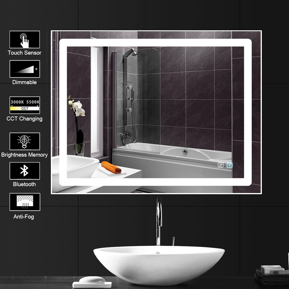 High quality LED modern bathroom mirror with lights