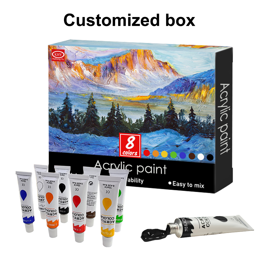 Artist Quality Non Toxic Rich Pigments Colors Diy Supplies Acrylic Watercolor Art Craft Palette Acryl Paints Sets Kits For Kids