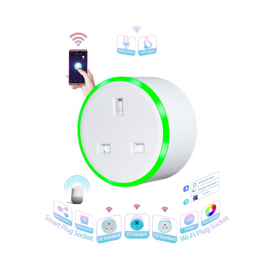 Умная розетка для управления мобильным телефоном, выключатель с Wi-Fi, работает с Amazon Alexa Google Home