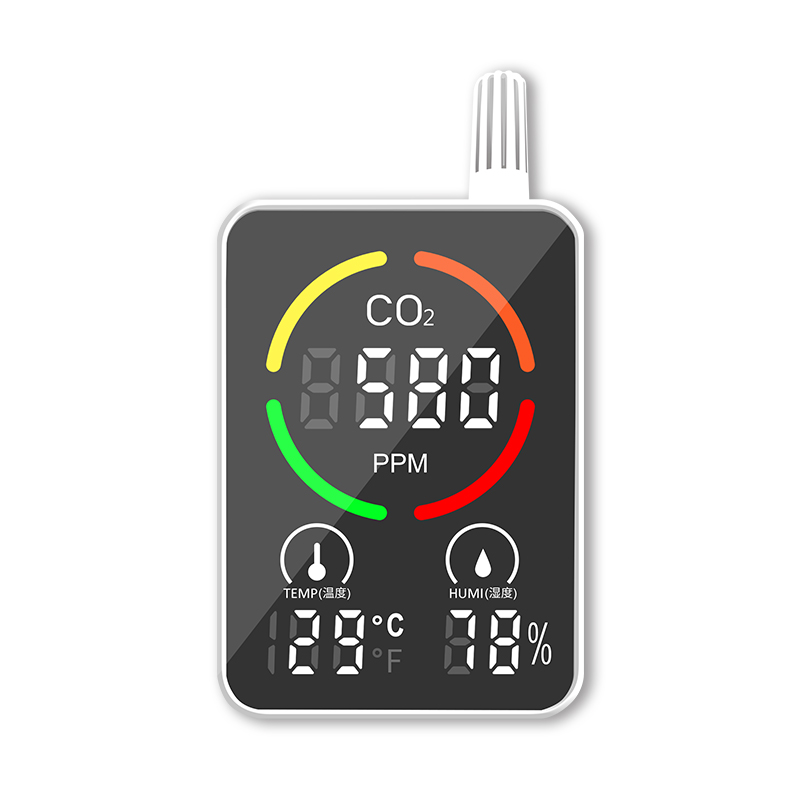 Indoor air quality monitor desktop carbon dioxide gas CO2 meter detector, temperature humidity CO2 monitor