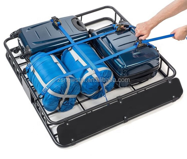 Universal low profile design 4x4 black high roof rack cargo box basket for pajero sale yakima